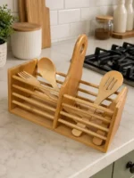Organizador de cubiertos/ condimentos de Bambú